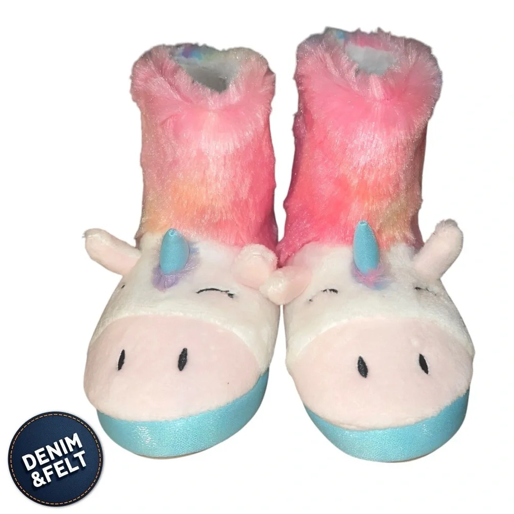 Children’s/Kids/Youth‎ Multi Color Unicorn Bootie Slippers | NEW!! 🦄🦄🩷💜